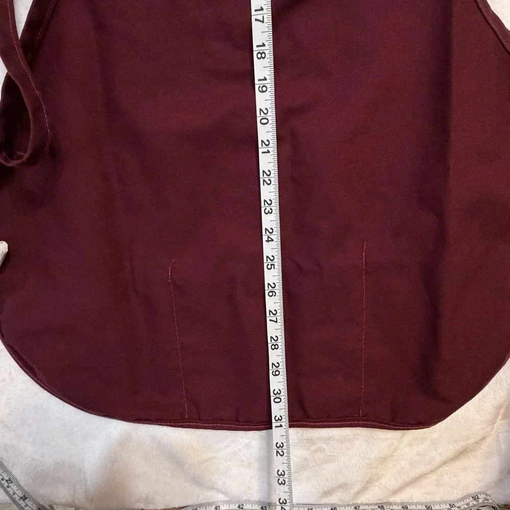 Omaha Steaks Bib Apron One Size Adult Bar Kitchen Barbecue Grill BBQ Maroon USA